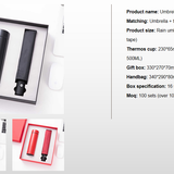 Coffret Cadeau Parapluie et Thermos Digital Personnalisable